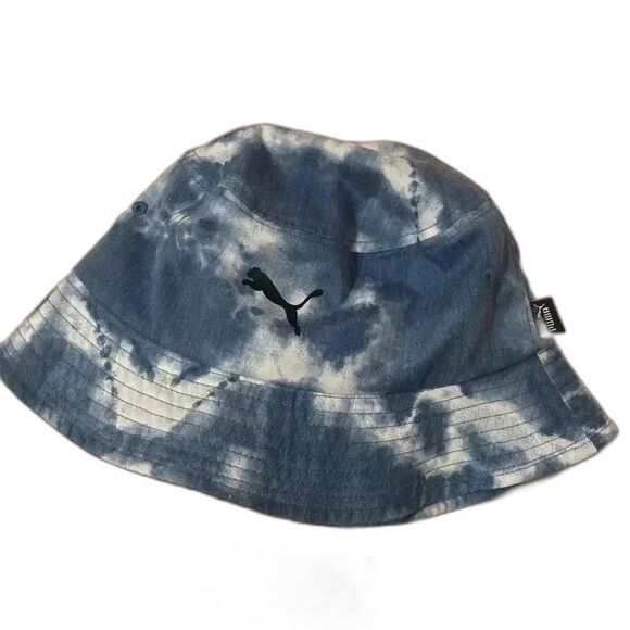 Puma Men's One Size Lt. Blue Tie Dye Bucket Hat - Picture 1 of 5